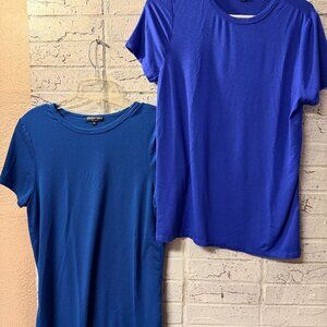 Urban Coco Women’s Short Sleeve Tees – Bundle of 2 (XL) – Blue & Teal